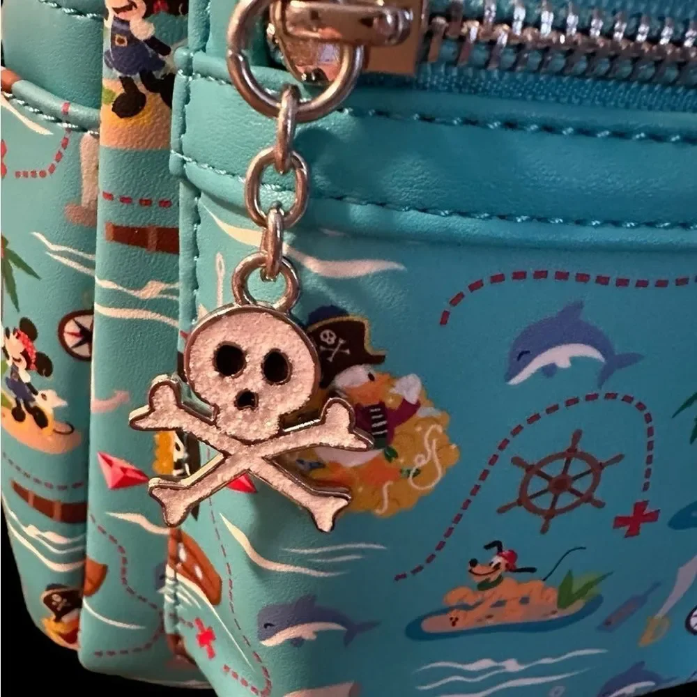 BNWT Loungefly Pirate Mickey And Friends AOP Mini Backpack - Picture 2 of 14